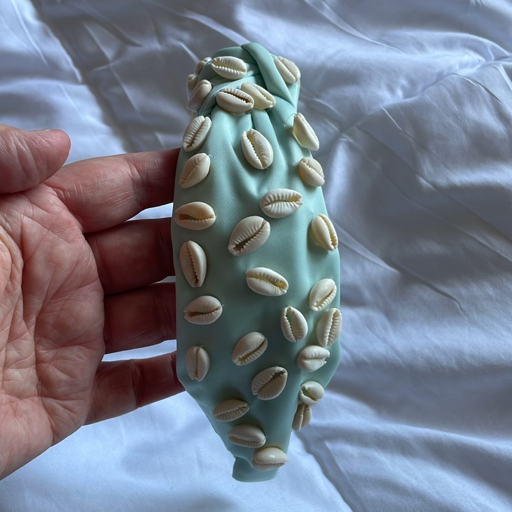 Lele Sadoughi X Stoney Clover Lane Headband In Blue Shell - Picture 5 of 11